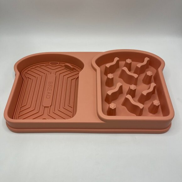 The Unbranded Brand Other - Pet Slow Feeder Bowl, Silicone Licking Mat, Anti-Slip & Anti-Tip